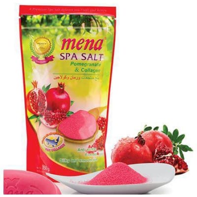 Mena Spa Salt Pomegranted & Collagen saffronskins.com™ 