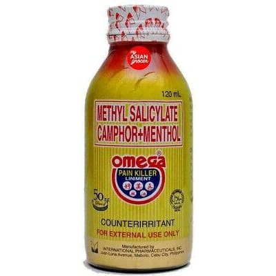 Methyl Salicylate Camphor+Menthol Omega Pain Killer Liniment 120ml saffronskins.com 