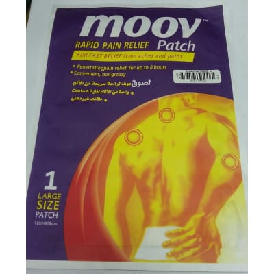Moov Rapid Pain Relief Patch 1Large Size Patch 10cmx14cm saffronskins.com™ 