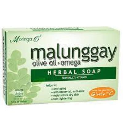 Moringa Malunggay Olive Oil Omega Herbal Skin Lightening Anti-Aging Soap 135g saffronskins.com 