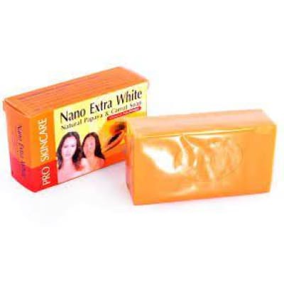Nano Extra White soap, of course, papaya and carrot - 100g - saffronskins.com