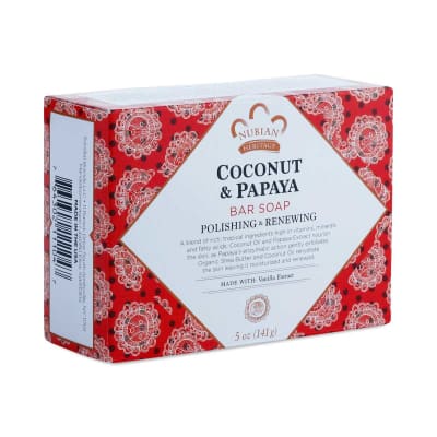 Nubian Heritage Coconut & Papaya Bar Soap 142gm saffronskins.com™ 