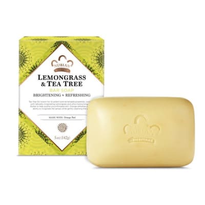 Nubian Heritage Lemongrass & Tea Tree Bar Soap 142gm saffronskins.com™ 