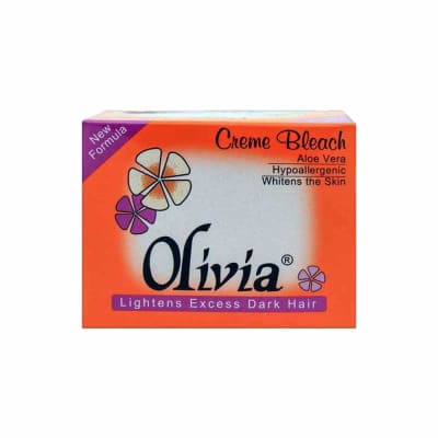 Olivia Creme Bleach Lighten Excess Dark Hair 17gm saffronskins.com 