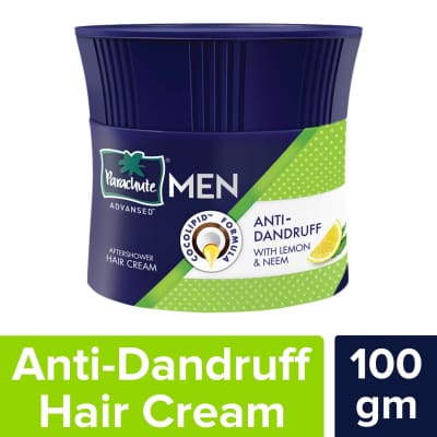 Parachute Advansed Men Hair Cream, Anti-Dandruff, 100 gm saffronskins 