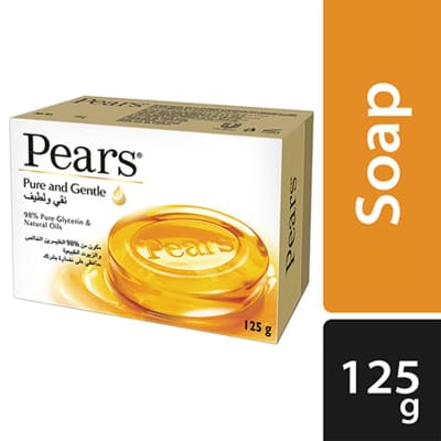 Pears Pure and Gentle Soap with Natural Oils (125g) - Pack of 3 saffronskins.com 