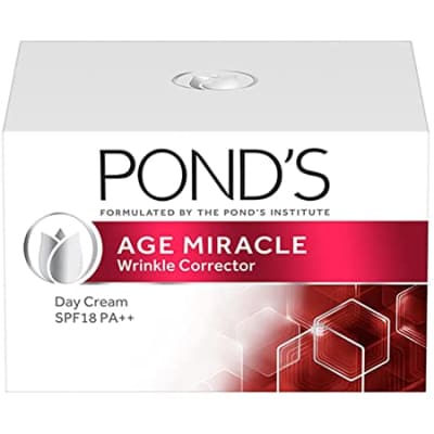 PONDS Age Miracle Wrinkle Corrector Day Cream SPF 18 PA++ (50 g) saffronskins 
