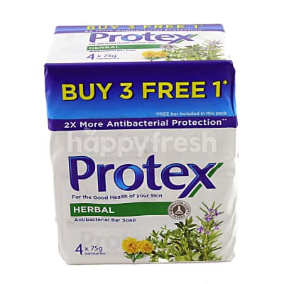Protex Buy 3 Free 1 Herbal Antibacterial Bar Soap