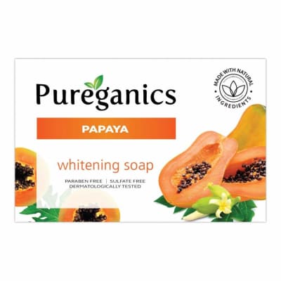 Pureganics Papaya Whitening Soap 135g saffronskins.com™ 