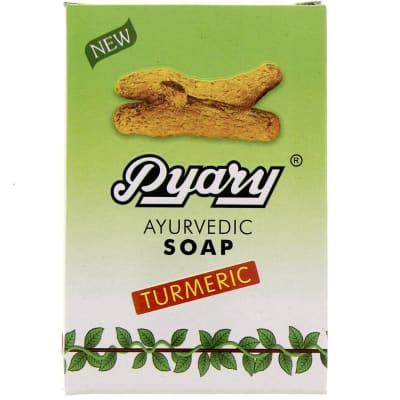 Pyary Ayurvedic Turmeric Soap 75gm saffronskins.com 