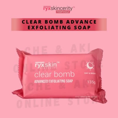 Ryx Skin Clear Bomb Advanced Exfoliating Soap 135gm saffronskins.com™ 