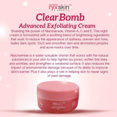 Ryx skin Clear Bomb Night cream saffronskins.com 