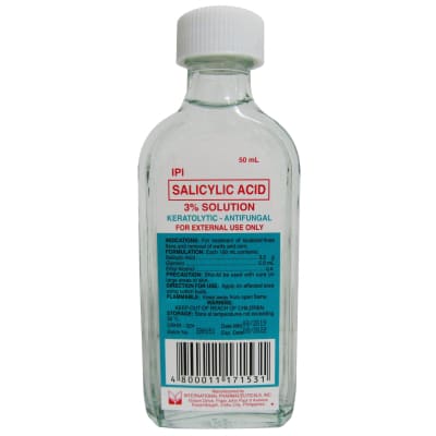 Salicylic Acid 3% Solution antifungal 50ml saffronskins.com 