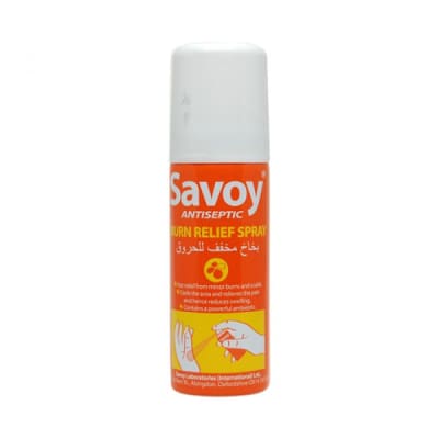 Savoy Antiseptic Burn Relief Spray 50ml saffronskins 