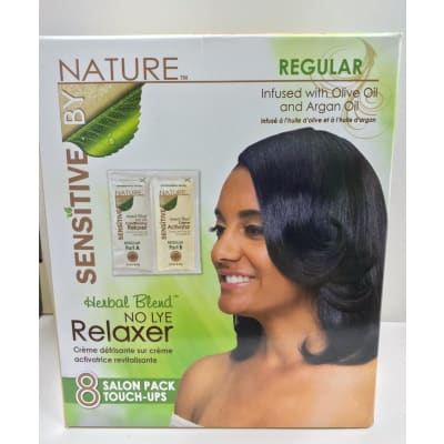 Sensitive By Nature Herbal Blend No-Lye Relaxer 8 Touch-Ups [Regular] saffronskins.com™ 