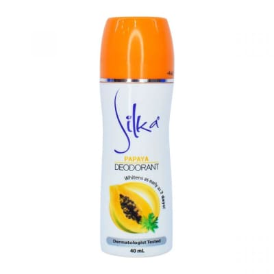 Silka Papaya Whitening Deodorant Anti Perspirant 40ml saffronskins 