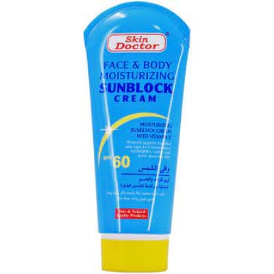 Skin Doctor Face & Body Moisturizing Sunblock Cream SPF 60 -