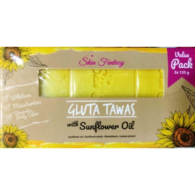 Skin Fantasy Gluta Tawas With Sunflower Oil 3x135g