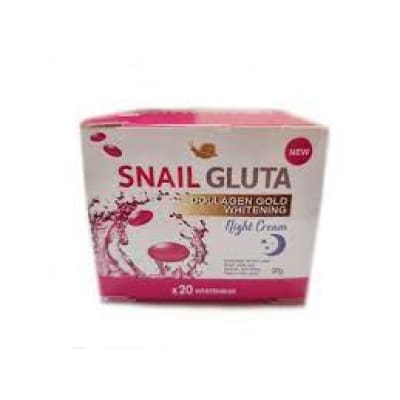 Snail Gluta Collagen Gold Whitening Night Cream 20g