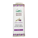 Snake Brand Prickly Heat Cooling Powder French Lavender Relaxing 280gm saffronskins 