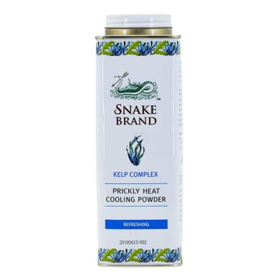 Snake Brand Prickly Heat Cooling Powder Kelp Complex Refreshing 280gm saffronskins 