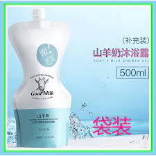 GOAT MILK BODY WASH Mousse Shower Gel HAIR MASK 2 in 1 BODY SHAMPOO (REFILL POUCH)