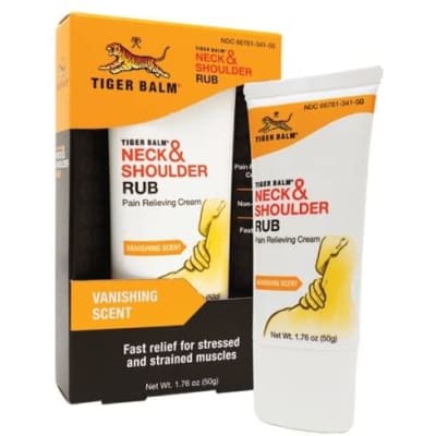 Tiger Balm Neck & Shoulder Rub, 1.76 oz. 50gm saffronskins.com 