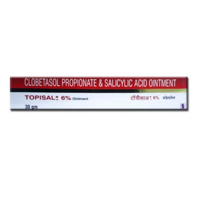 TOPISAL-6% CLOBETASOL PROPIONATE & SALICYLIC ACID OINTMENT 30GM - saffronskins.com