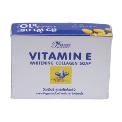 Vitamin E Whitening Collagen Soap 80gm saffronskins.com 
