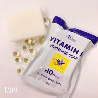 Vitamin E Whitening x10 Plus Soap 80gm saffronskins.com 