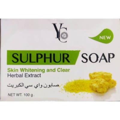 YC Sulphur Soap Skin Whitening And Clear Herbal Extract 100g