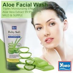 Yoko Baby Soft Aloe Facial Wash saffronskins.com 