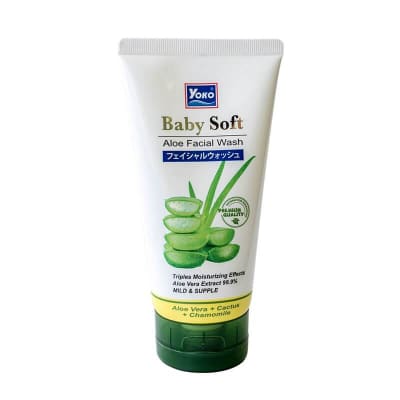 Yoko Baby Soft Aloe Facial Wash saffronskins.com 