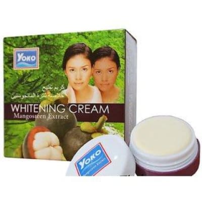 Yoko Whitening Cream Mangosteen extract 4gm saffronskins.com 
