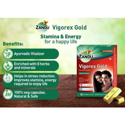 Zandu Vigorex Gold (10 Caps) saffronskins 